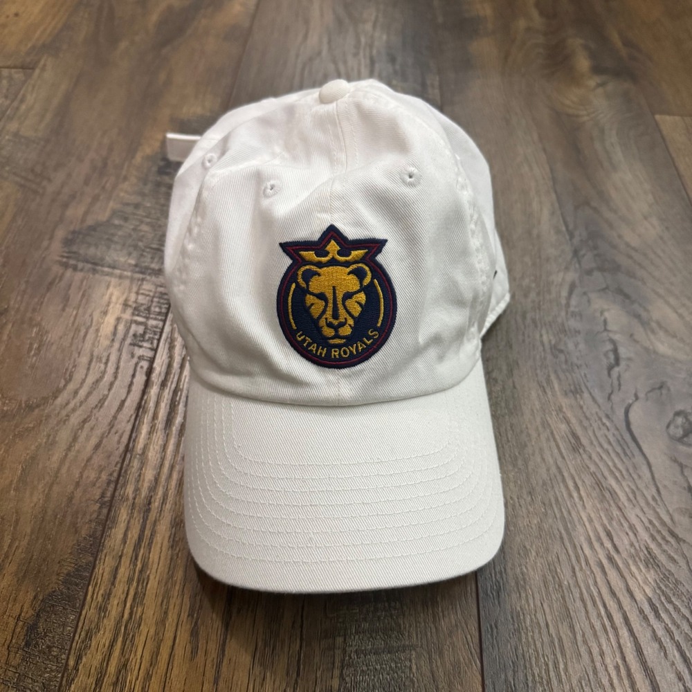Nike Utah Royals FC Club Cap White Adjustable Soccer Hat M/L One Utah Adult